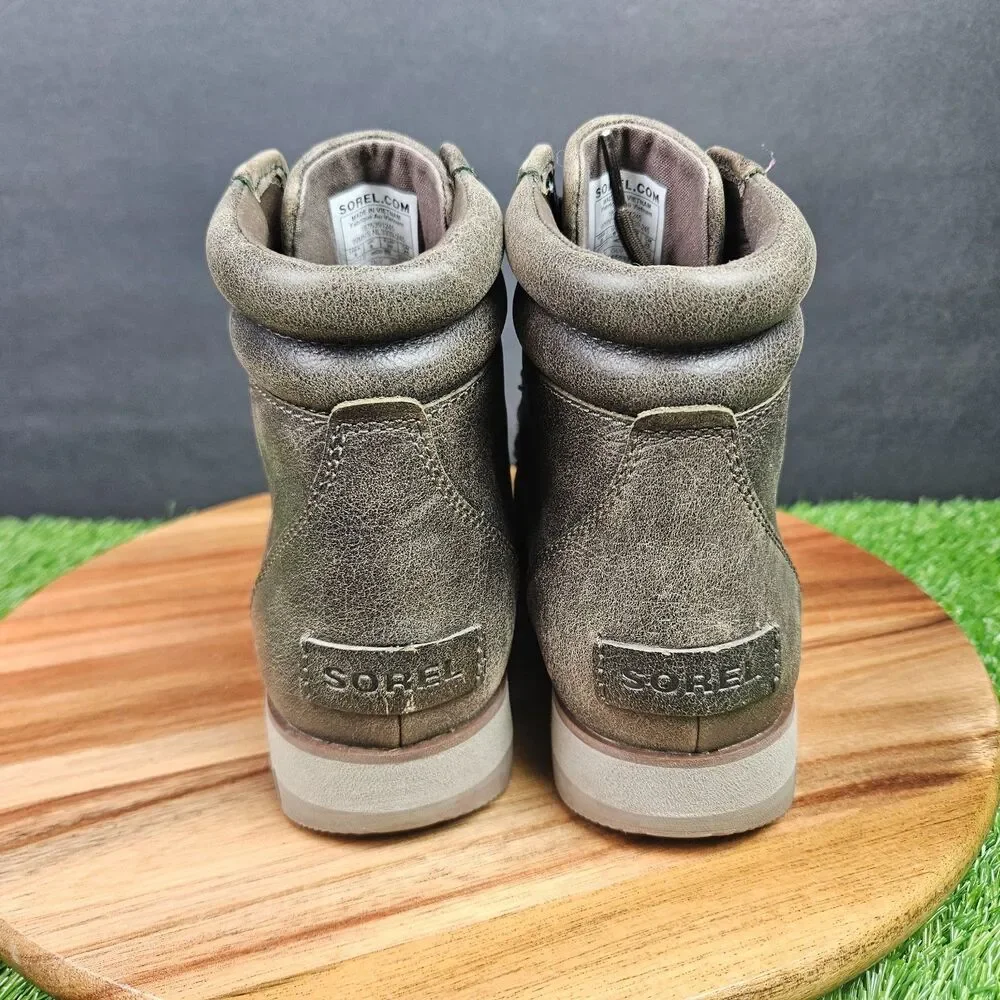 Sorel Harlow NL3339-245 Brown Leather Ankle Hiking Boots Size Womens 8 Lace Up - Picture 3 of 13